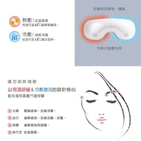 【優惠活動中限時省1500】tokuyo 煥眼冷熱眼部按摩器 TS 183：圖片 7