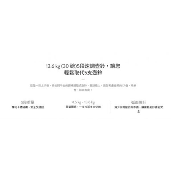 可調式壺鈴 30LB 5段重量秒速調整組-黑：圖片 3